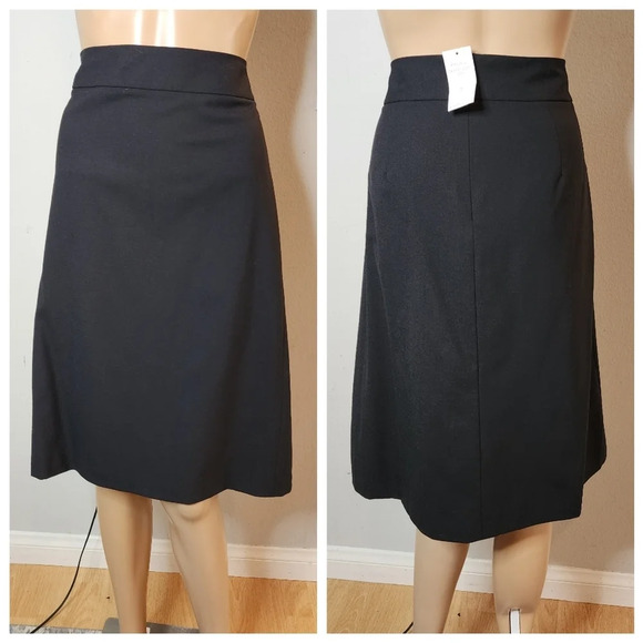 NWT Banana Republic Wool Black Skirt. Women's size 8 Tall. - Picture 7 of 14